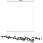 Coral Linear Pendant - Vintage Platinum / Natural Iron