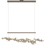 Coral Linear Pendant - Bronze / Soft Gold