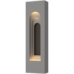 Procession Arch Outdoor Wall Sconce - Coastal Burnished Steel / Coastal Dark Smoke