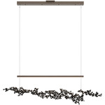 Coral Linear Pendant - Bronze / Black