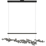 Coral Linear Pendant - Black / Natural Iron