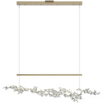 Coral Linear Pendant - Soft Gold / Vintage Platinum