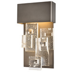 Fusion Wall Sconce - Dark Smoke / Clear Seeded