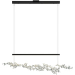 Coral Linear Pendant - Black / Vintage Platinum