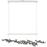 Coral Linear Pendant - White / Natural Iron