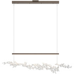 Coral Linear Pendant - Bronze / White