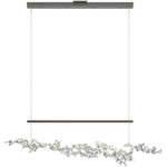 Coral Linear Pendant - Dark Smoke / Vintage Platinum