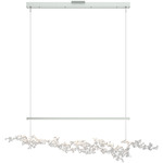 Coral Linear Pendant - Vintage Platinum / White