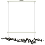 Coral Linear Pendant - Sterling / Black