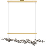Coral Linear Pendant - Modern Brass / Dark Smoke