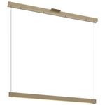 Fold Linear Pendant - Soft Gold