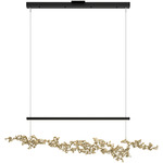 Coral Linear Pendant - Black / Modern Brass