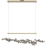 Coral Linear Pendant - Soft Gold / Dark Smoke
