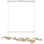 Coral Linear Pendant - White / Modern Brass