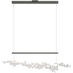Coral Linear Pendant - Natural Iron / White