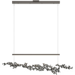 Coral Linear Pendant - Dark Smoke / Natural Iron