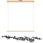 Coral Linear Pendant - Modern Brass / Black