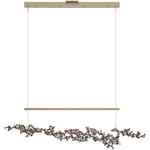 Coral Linear Pendant - Soft Gold / Bronze