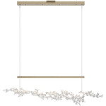 Coral Linear Pendant - Soft Gold / White