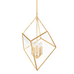 Brookfield Lantern Pendant - Vintage Gold Leaf / Clear