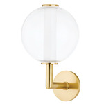 Richford Wall Sconce - Aged Brass / Clear