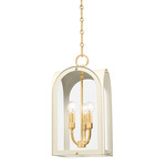 Lincroft Pendant - Vintage Gold Leaf / Sand / Clear
