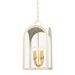 Lincroft Pendant - Vintage Gold Leaf / Sand / Clear