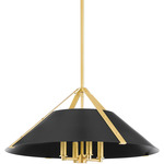 Raymond Pendant - Aged Brass / Black