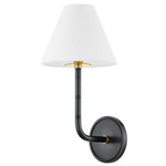 Trice Wall Sconce - Aged Old Bronze / Aged Brass / White Linen