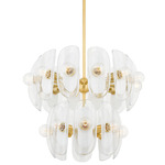 Hilo Chandelier - Aged Brass / Clear