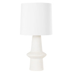 Ramapo Table Lamp - White / White Linen