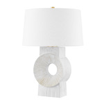 Milner Table Lamp - Whitewash / White Linen