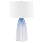 Chappaqua Table Lamp - Sky Blue / White Linen