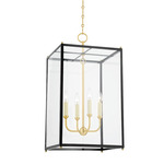 Chaselton Pendant - Aged Brass / Black / Clear