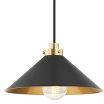 Clivedon Pendant - Aged Brass / Black/ Aged Brass