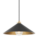 Clivedon Pendant - Aged Brass / Black/ Aged Brass