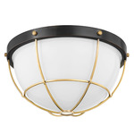 Holkham Ceiling Light - Aged Brass / Distressed Bronze / Opal