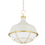 Holkham Pendant - Aged Brass / Off White / Opal