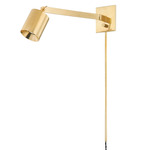 Highgrove Plug-In Wall Sconce - Aged Brass