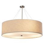 Classic Grand Pendant - Brushed Nickel / Cream