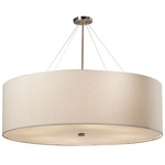 Classic Grand Pendant - Brushed Nickel / White