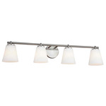 Alpino Bathroom Vanity Light - Brushed Nickel / Opal