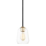 Arcwell Pendant - Matte Black / Brass / Clear
