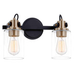 Brooklyn Bathroom Vanity Light - Brushed Brass / Clear