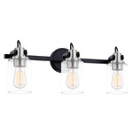 Brooklyn Bathroom Vanity Light - Brushed Nickel / Clear