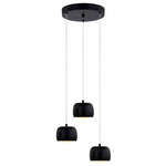 Frascati Round Multi Light Pendant - Matte Black