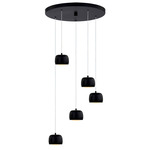 Frascati Round Multi Light Pendant - Matte Black