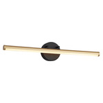 Fianco Bathroom Vanity Light - Matte Black / Brass