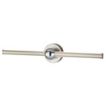Arzy Wall Sconce - Brushed Nickel / Polished Chrome