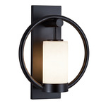 Redondo Outdoor Wall Sconce - Matte Black / Clouds Resin